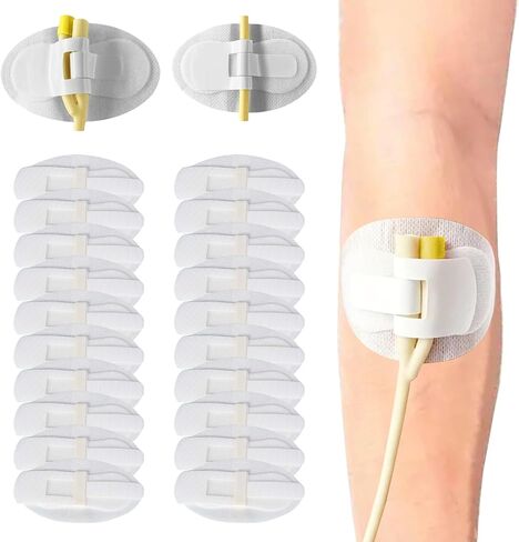 30Pcs Foley Catheter Stabilization Device, Catheter Tube Holder, Adhesive Catheter Urinary Leg Bag Legband Holder Catheter Supplies for Single/Double Tube, G Tube and Feeding Tube in Place in Saudi Arabia