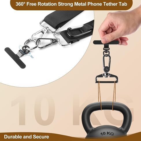 مقطع وارتداء حزام للهاتف مع Crossbody محفظة (محفظة قابلة للانفصال RFID) - حزام هاتف قابل للتعديل مع وسادة السيليكون الناعمة ، حبل الهاتف العالمي مع علامات تبويب 360 درجة قابلة للتدوير لجميع الهواتف in Saudi Arabia