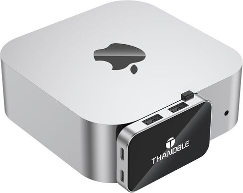 Mac mini M4 Dock 5 in 1 Hub, Military-Grade Drop Protection Case with 3xUSB-A 5Gbps Ports, USB-A Data Port, SD/TF Card Reader for Mac mini M4/M4 Pro - Black in Kuwait