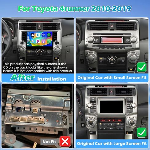 راديو سيارة لـ Toyota 4Runner 2010-2019: [2G+64G] ستيريو سيارة 9 بوصة مع Carplay Android Auto ، ترقية شاشة تعمل باللمس لـ 4Runner مع كاميرا النسخ الاحتياطي DSP in Kuwait