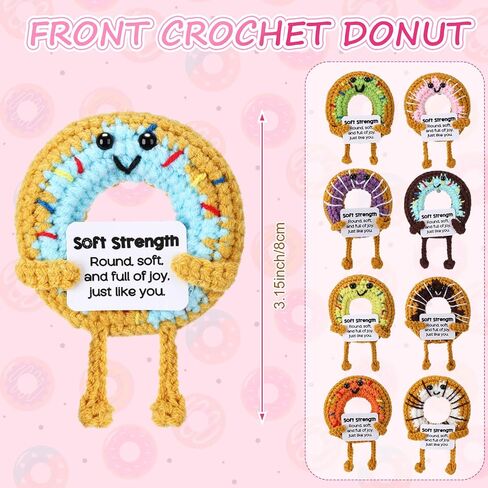 9 Pcs Positive Fruits Crochet Dolls with Inspirational Cards Tiny Stuffed Summer Fruits Cute Appreciation Gifts Bulk for Women Men Coworker Friend Lovers Birthday Party Favor in Saudi Arabia