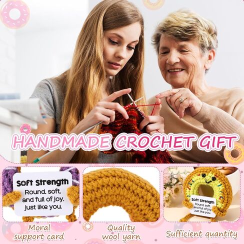 9 Pcs Positive Fruits Crochet Dolls with Inspirational Cards Tiny Stuffed Summer Fruits Cute Appreciation Gifts Bulk for Women Men Coworker Friend Lovers Birthday Party Favor in Saudi Arabia