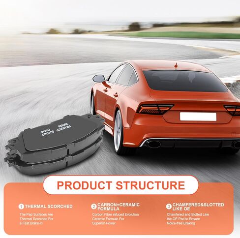 Front Brake Pads for Toyota Corolla RAV4 Matrix Scion xB xD Pontiac Vibe Lexus HS250h Ceramic Brake Pads w/Hardware Replacement in Kuwait