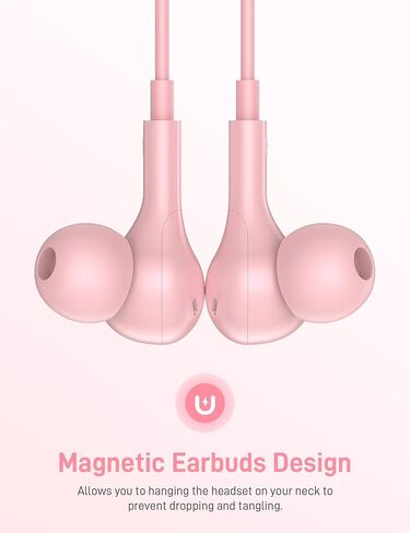 iMangoo for MFi-Certified Lightning Wired Earbuds for Apple,Magnetic in Ear Buds Headphones with HiFi Bass,3 Ear Tips & Mic Corded Earphones for Gym,Commuting,Home for iPhone 14 Plus 13 12 11 Pro Max in Saudi Arabia