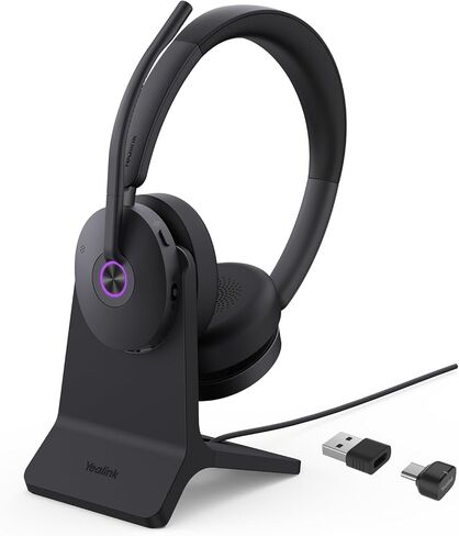 Yealink BH74 ANC Wireless Bluetooth Headset with Mic for Work, 6-mics Hybrid ANC Tech, Microsoft Teams Premium Open Ofﬁce Certified Headsets, up to 32h Talking Battery Life, Zoom Certified in Kuwait