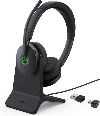 Yealink BH74 ANC Wireless Bluetooth Headset with Mic for Work, 6-mics Hybrid ANC Tech, Microsoft Teams Premium Open Ofﬁce Certified Headsets, up to 32h Talking Battery Life, Zoom Certified in Kuwait