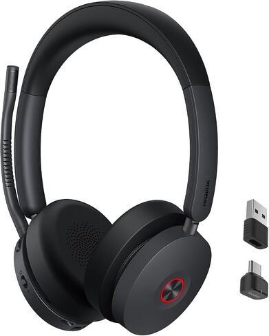 Yealink BH74 ANC Wireless Bluetooth Headset with Mic for Work, 6-mics Hybrid ANC Tech, Microsoft Teams Premium Open Ofﬁce Certified Headsets, up to 32h Talking Battery Life, Zoom Certified in Kuwait