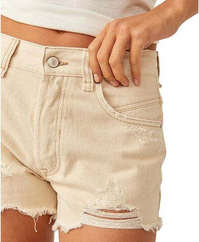 Free People Women's Now Or Never Denim Short, Sunsational in Saudi Arabia