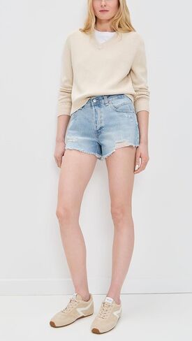 Free People Women's Now Or Never Denim Short, Sunsational in Saudi Arabia