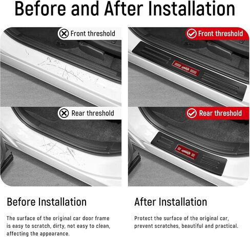 4PCS Door Sill Protector for Honda CRV 2025 2024 2023 Hybrid (Include HEV) Accessories Matte Black ABS Material Front and Rear Door Car Pedal Kick Protection in Kuwait