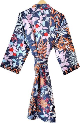 Open Fron Mid length Cotton Ethnic Monkey Print Royal Blue Hippie Lightweight Women Boho Kantha Jacket in Saudi Arabia