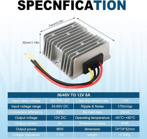 DC 24V إلى 12V 10A 120W SPENTOND DONTERTRER TRALLTER BUCK CONCELTER CONCELTER CONCELTER مقاوم للماء in Kuwait