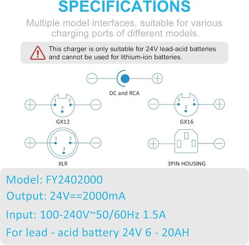 29.4V 2A Charger Charger Replaceper ، مع 7 مقابس ، شاحن استبدال بطارية الليثيوم 7S لـ Jetson ، Gotrax ، Sisigad ، إلخ in Saudi Arabia