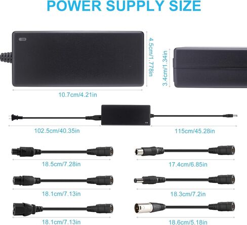 29.4V 2A Charger Charger Replaceper ، مع 7 مقابس ، شاحن استبدال بطارية الليثيوم 7S لـ Jetson ، Gotrax ، Sisigad ، إلخ in Saudi Arabia