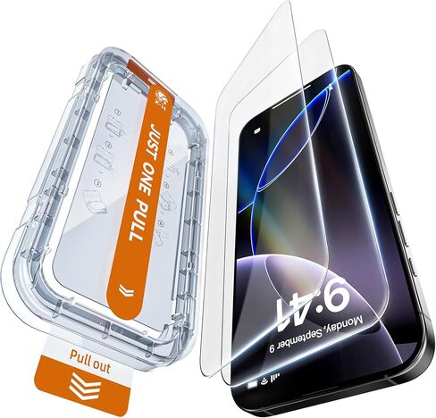 X-it 4-Pack HD Screen Protector for iPhone 15 Plus/16 Plus,[Military Grade Shatterproof],9H+ Tempered Glass,[Automatic dust Removal], 10x Military Protection, [Bubble-Free], Easy to Install,Case Friendly in Kuwait