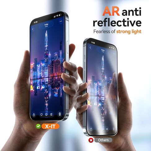 X-it 4-Pack HD Screen Protector for iPhone 15 Plus/16 Plus,[Military Grade Shatterproof],9H+ Tempered Glass,[Automatic dust Removal], 10x Military Protection, [Bubble-Free], Easy to Install,Case Friendly in Kuwait