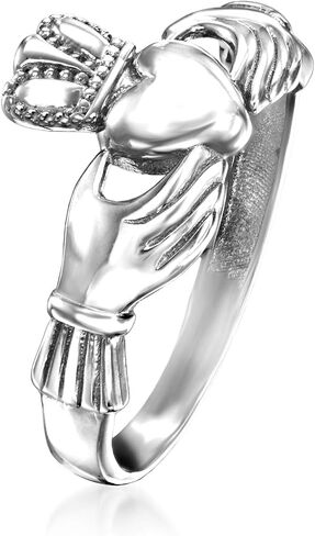 Ross-Simons 14kt حلقة Claddagh الذهب الأبيض in Saudi Arabia