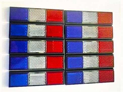 USA Flag Colors Reflector - إظهار فخرك الأمريكي - السيارة ، الدراجة ، دراجة نارية ، نافذة ، مصد ، دفتر ، في كل مكان in Kuwait