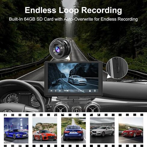 شاشة Carplay للسيارة ، 7 بوصة HD IPS ستيريو سيارة محمولة من أجل Apple Carplay & Android Auto ، و Car Audio Actives Touch Screen Car Play مع GPS Favigation ، BT ، رابط المرآة ، FM ، التحكم الصوتي الأسود in Kuwait