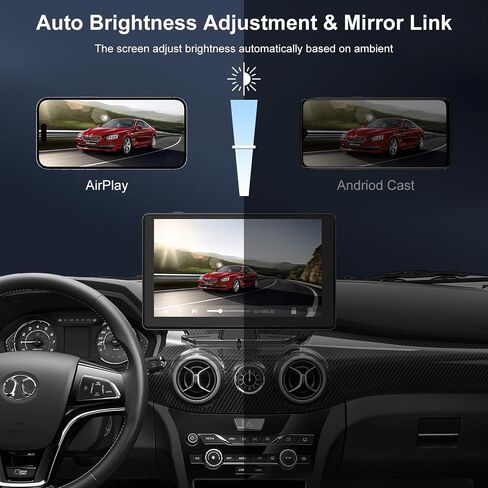 شاشة Carplay للسيارة ، 7 بوصة HD IPS ستيريو سيارة محمولة من أجل Apple Carplay & Android Auto ، و Car Audio Actives Touch Screen Car Play مع GPS Favigation ، BT ، رابط المرآة ، FM ، التحكم الصوتي الأسود in Kuwait