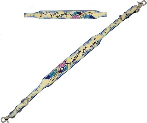 Horse Western Leather Tack Multicolored Floral Hand-Tooled Design Adjustable Wither Breast Collar Strap 105FK17 in Kuwait