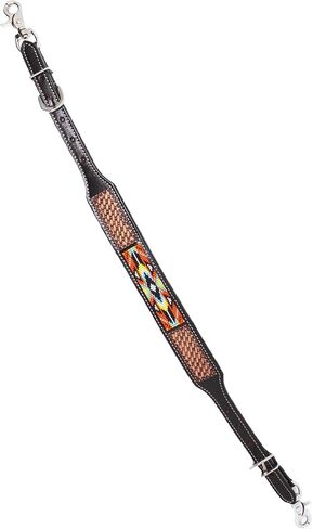 Horse Western Leather Tack Multicolored Floral Hand-Tooled Design Adjustable Wither Breast Collar Strap 105FK17 in Kuwait
