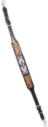 Horse Western Leather Tack Multicolored Floral Hand-Tooled Design Adjustable Wither Breast Collar Strap 105FK17 in Kuwait