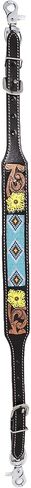 Horse Western Leather Tack Multicolored Floral Hand-Tooled Design Adjustable Wither Breast Collar Strap 105FK17 in Kuwait