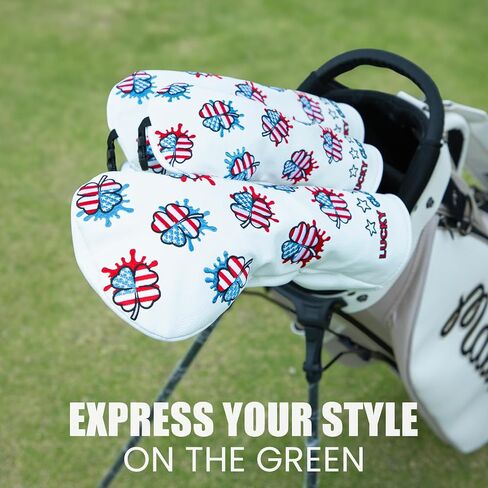 Golf Mallet Putter Cover Headcover, USA Style Magnetic Closure Premium Leather Headcovers Golf Mallet Putter Cover for Golf DF3 Putter in Kuwait