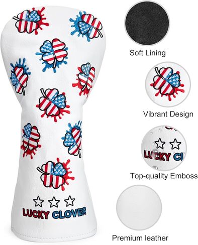 Golf Mallet Putter Cover Headcover, USA Style Magnetic Closure Premium Leather Headcovers Golf Mallet Putter Cover for Golf DF3 Putter in Kuwait