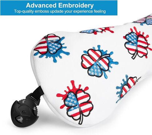 Golf Mallet Putter Cover Headcover, USA Style Magnetic Closure Premium Leather Headcovers Golf Mallet Putter Cover for Golf DF3 Putter in Kuwait