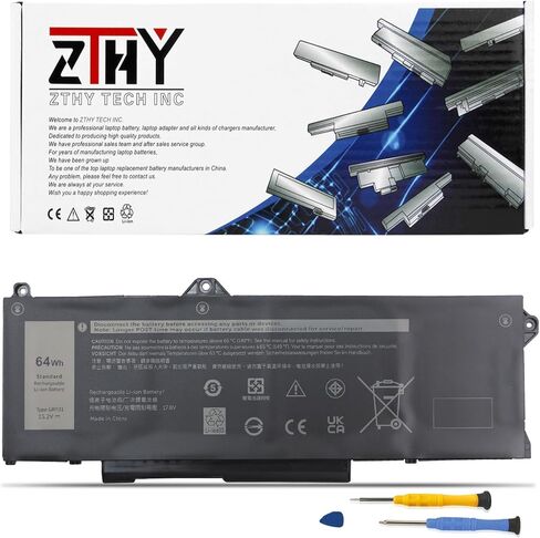 ZTHY 7FMXV LAPTOP BUTTAOP استبدال Dell Latitude 5320 7320 7420 7520 Latitude 5320 2-in-1/7320 2-in-1/7420 2-in-1 P133G p134g p135g p136g p138g p139g p110f tn2gy 9jm71 15.2v 63wh 4. in Saudi Arabia