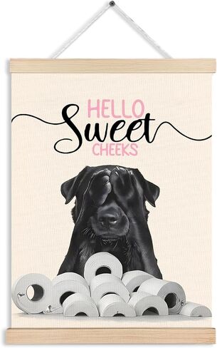 Tabby Cat Bathroom Wall Art, Green Bathroom Wall Decor, Orange Cat Decor, Cat Bathroom Decor, Japanese Bathroom Decor, Cat Bathroom Aesthetic Canvas Wall Art Poster Hanger Frame, 12x16 Inches in Kuwait