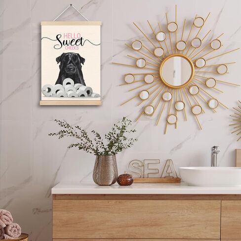 Tabby Cat Bathroom Wall Art, Green Bathroom Wall Decor, Orange Cat Decor, Cat Bathroom Decor, Japanese Bathroom Decor, Cat Bathroom Aesthetic Canvas Wall Art Poster Hanger Frame, 12x16 Inches in Kuwait