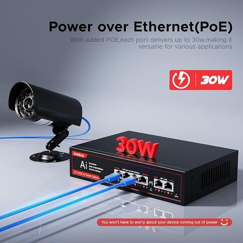 Industrial 8 Ports PoE Switch with 2 x Gigabit SFP Uplink Slots and Industrial DIN Rail, POE Budget 120W, POE Watchdog, DIN-Rail POE Switch for PTZ Camera/POE Lighting/ POE Monitor in Kuwait