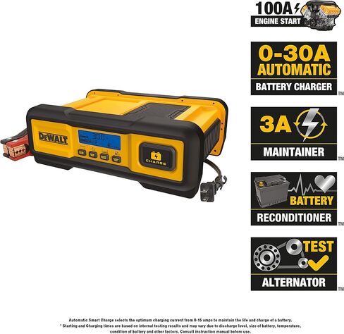 DeWalt DXAE200 Professional Rolling 40 Amp Battery Charger, 3 Amp Maintainer with 200 Amp Engine Start in Kuwait