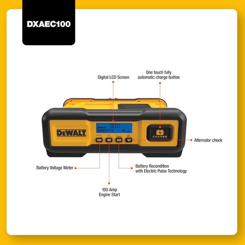 DeWalt DXAE200 Professional Rolling 40 Amp Battery Charger, 3 Amp Maintainer with 200 Amp Engine Start in Kuwait