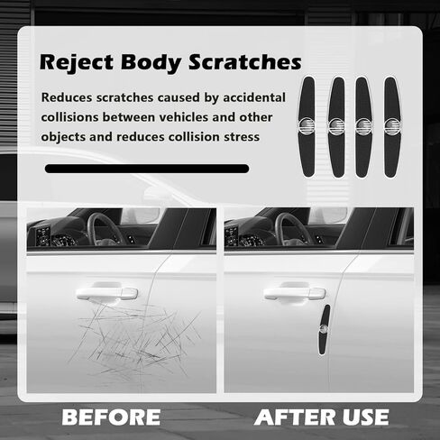 4PCS Anti-Impact Car Door Edge Guards Strip,2025 Upgrade Car Door Protector Edge Guards with Airbag Design,Universal Side Doors Guard for Cars Protecting Front & Rear Doors (Transparent) in Kuwait