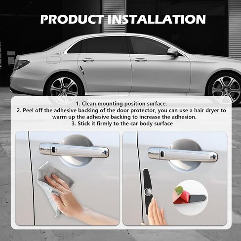 4PCS Anti-Impact Car Door Edge Guards Strip,2025 Upgrade Car Door Protector Edge Guards with Airbag Design,Universal Side Doors Guard for Cars Protecting Front & Rear Doors (Transparent) in Kuwait