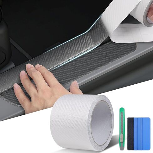 Arespark Car Door Edge Guard Protection Clear Vinyl Wrap Universal Door Sill Guard Anti-Collision Ratch-Resistant Protection Film, Transparent Paint Protection Vinyl Roll with Free Tools(3in x 30ft) in Saudi Arabia