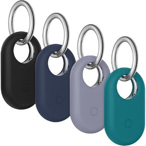 4 Pack Case for Galaxy SmartTag2 Holder, Soft Silicone Case with Keychain Anti-Lost Scratch Resistant Protective Cover Accessory for Samsung Galaxy Smart tag2 in Kuwait