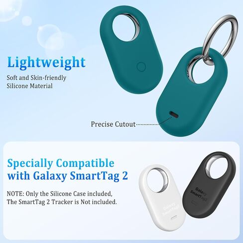 4 علبة حزمة لحامل Galaxy SmartTag2 ، علبة سيليكون ناعمة مع ملحق غلاف واقية مقاوم للخدش المقاوم لسلسلة المفاتيح لـ Samsung Galaxy Smart Tag2 in Kuwait