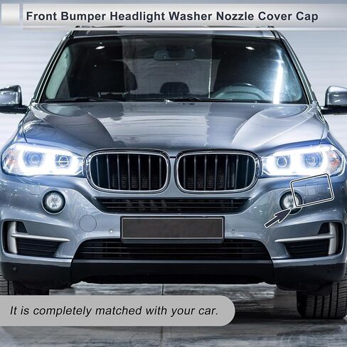 Front Right Side Bumper Headlight Washer Nozzle Cover Cap for BMW X5 F15 Strong Durable Bumper Trim Nozzle Cover No.51117378590 Silver Tone 1 Pcs in Saudi Arabia