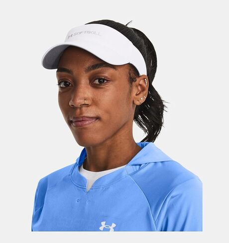 Under Armour Womens UA Blitzing Softball Visor - Adjustable with Sweatband OSFM in Saudi Arabia