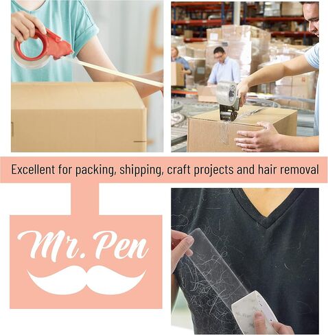 Mr. Pen- Packing Tapes, 2" Wide, 60 Yard, Brown, 2 Pack with 1 Dispenser Gun, 2.6 mil, Heavy Duty Packing Tape with Dispenser, Packaging Tape, Clear Packing Tape Gun for Packing Boxes, Moving Tape in Saudi Arabia
