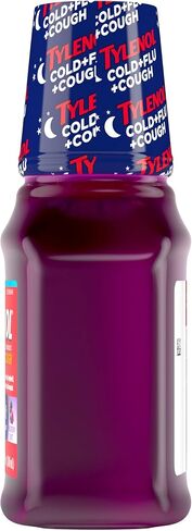 Tylenol Cold + Flu Severe Medicine w/Acetaminophen, DextromethorphanHBr, Guaifenesin, PhenylephrineHCI, Liquid Daytime Cold/Fever & Chest Congestion Relief, Warming Honey Lemon, 8 Fl. Oz in Saudi Arabia