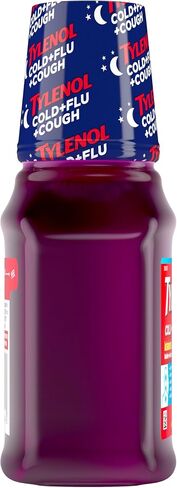 Tylenol Cold + Flu Severe Medicine w/Acetaminophen, DextromethorphanHBr, Guaifenesin, PhenylephrineHCI, Liquid Daytime Cold/Fever & Chest Congestion Relief, Warming Honey Lemon, 8 Fl. Oz in Saudi Arabia