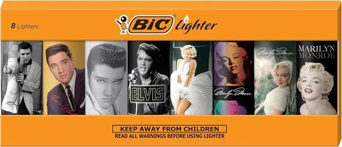 BIC Maxi Pocket Wighter ، نسخة خاصة بوب مارلي ، تصميمات أخف فريدة من نوعها ، 8 Count Pack of Lighters in Kuwait