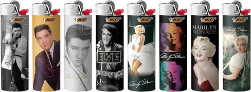 BIC Maxi Pocket Wighter ، نسخة خاصة بوب مارلي ، تصميمات أخف فريدة من نوعها ، 8 Count Pack of Lighters in Kuwait
