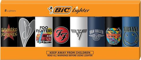 BIC Maxi Pocket Wighter ، نسخة خاصة بوب مارلي ، تصميمات أخف فريدة من نوعها ، 8 Count Pack of Lighters in Kuwait